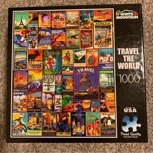 White Mountain Travel the World 1,000 Piece Jigsaw Puzzle #1153T 2019 20x27”